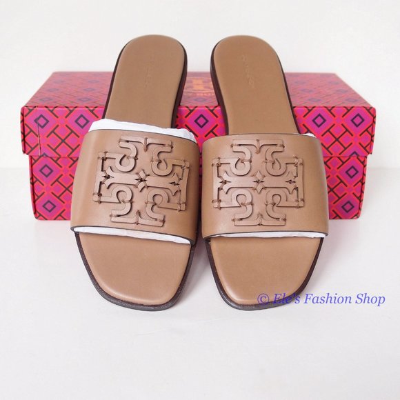 ❤️ NIB Tory Burch Ines Slide Leather Sandal Almond Flour 6.5 7 8 8.5 9 9.5 10 - Picture 6 of 16